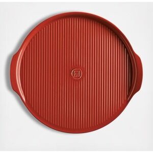 Emile Henry Ceramic Pizza Stone BBQ Made In France 14"  Red Baking High Heat